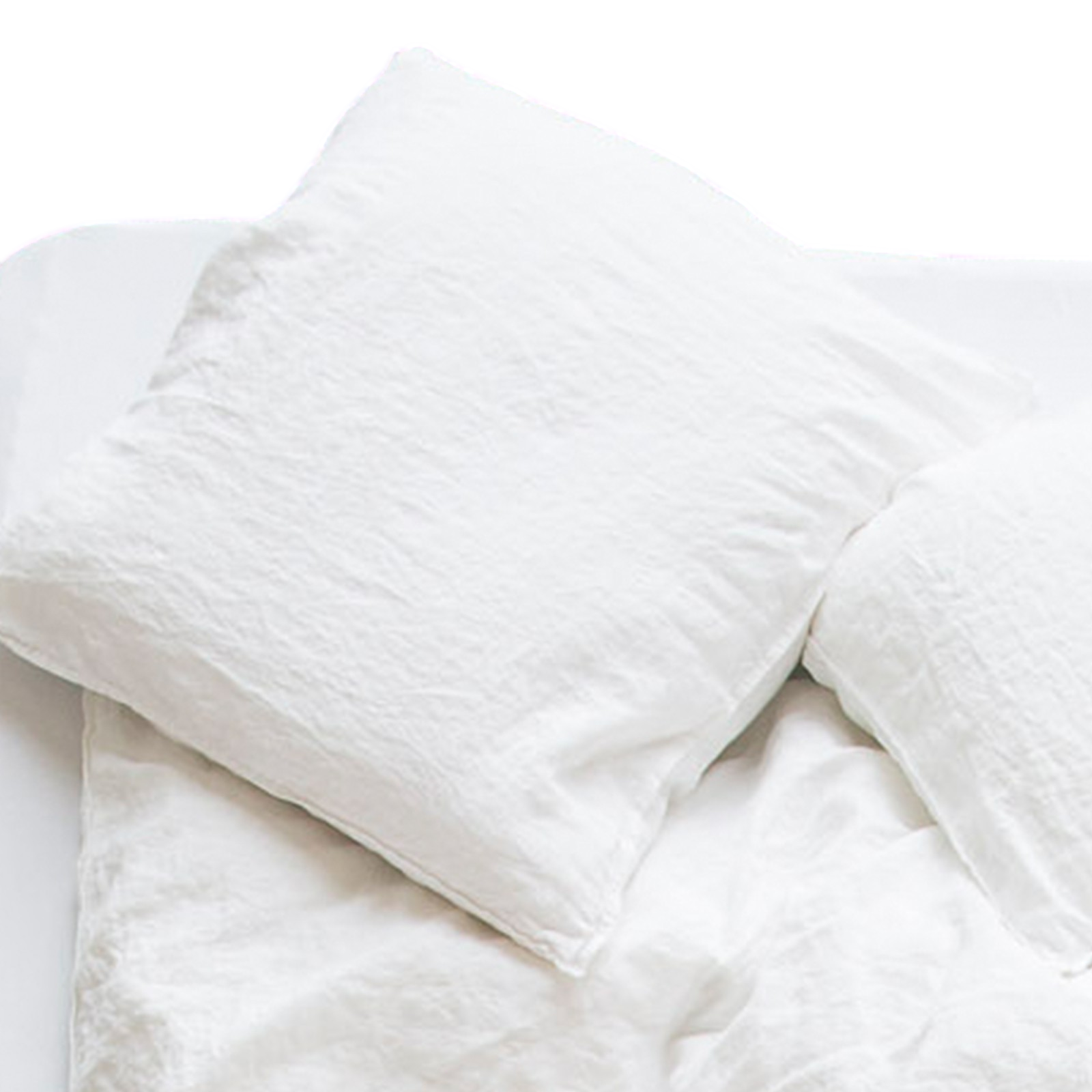 Linus plain, white Cushion cover 50x70 cm