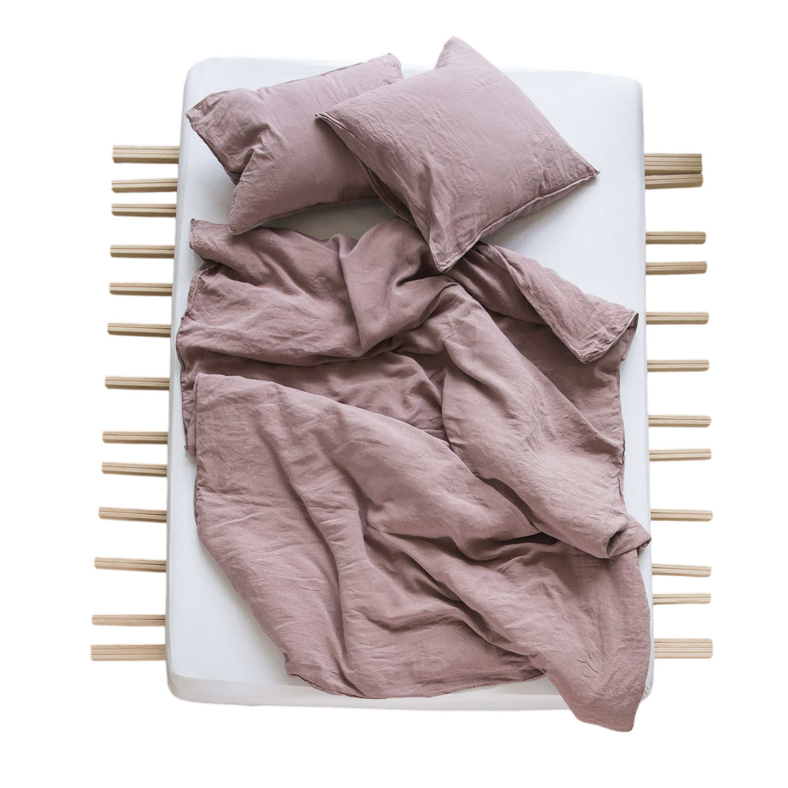 Linus uni, ash rose Duvetbezug 160x210 cm