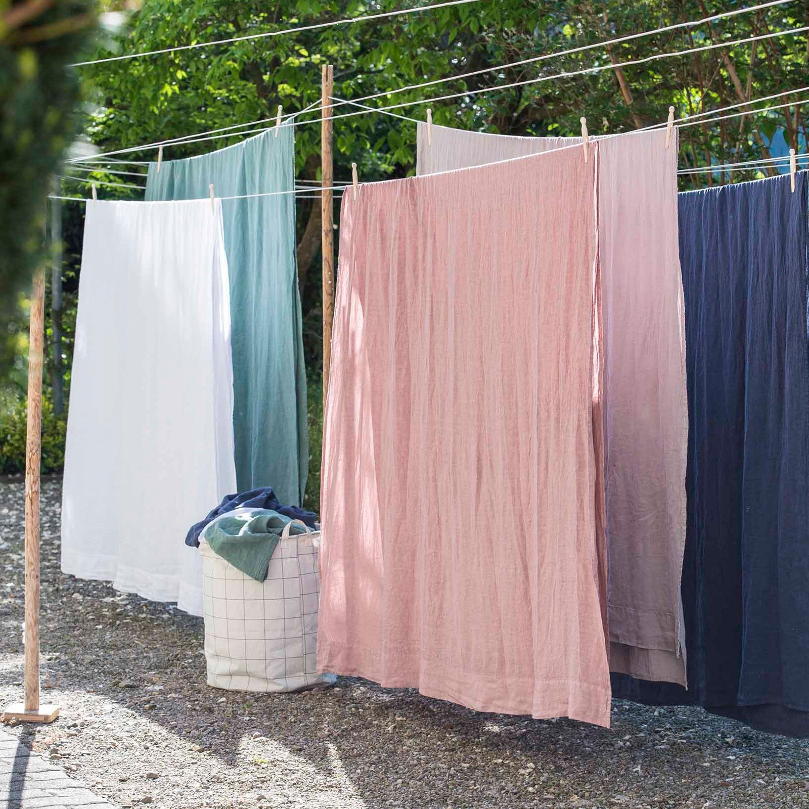 Linus uni, ash rose top sheet 240x270 cm