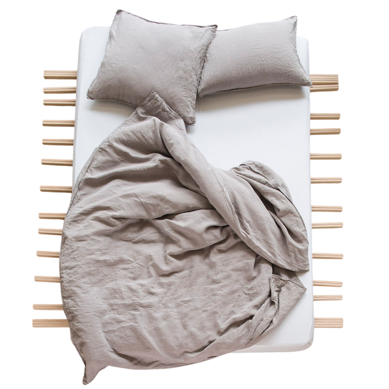 Linus uni, taupe Housse de duvet 200x210 cm
