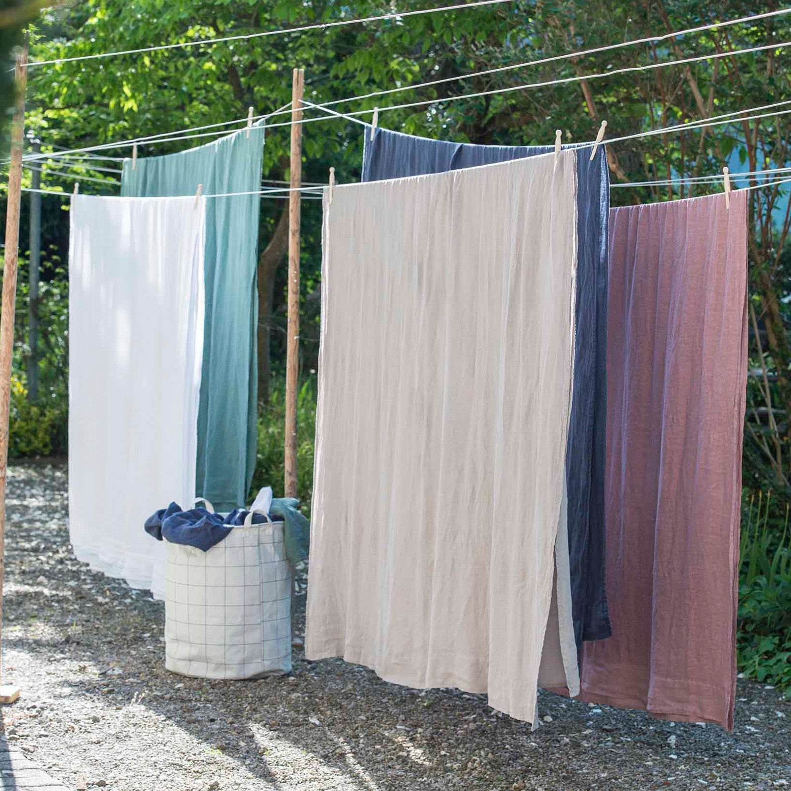 Linus uni, taupe Drap de dessus 240x270 cm