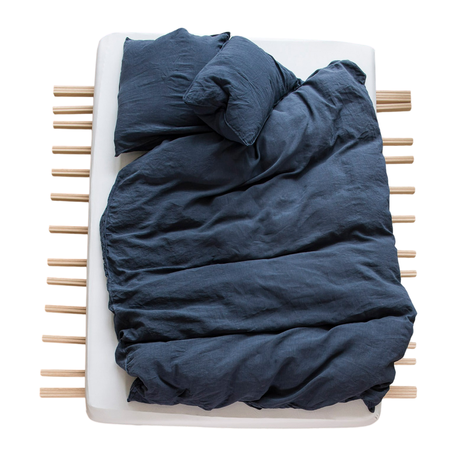 Linus uni, indigo Housse de couette 160x210 cm