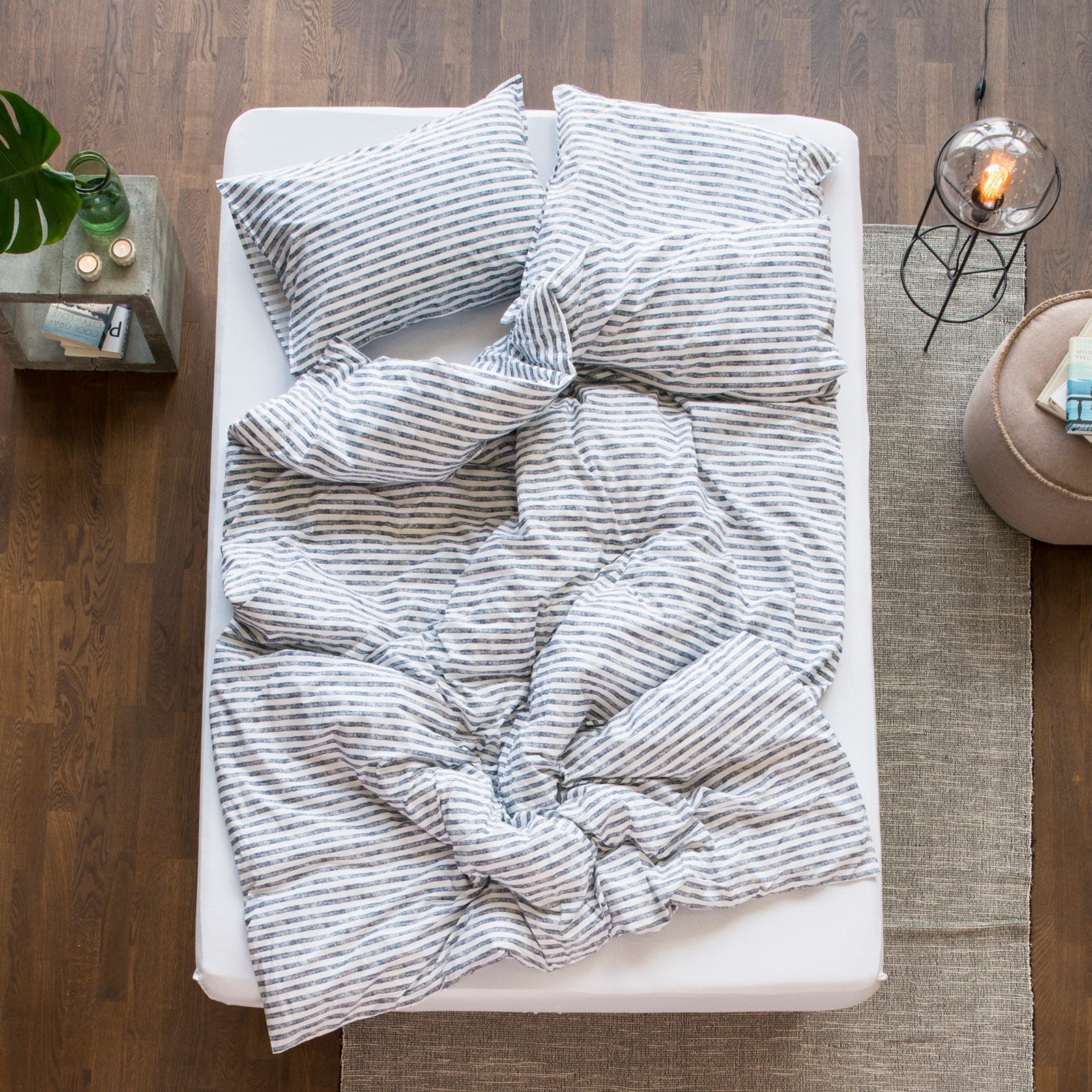 Johanna, Taie d'oreiller 65x100 cm indigo