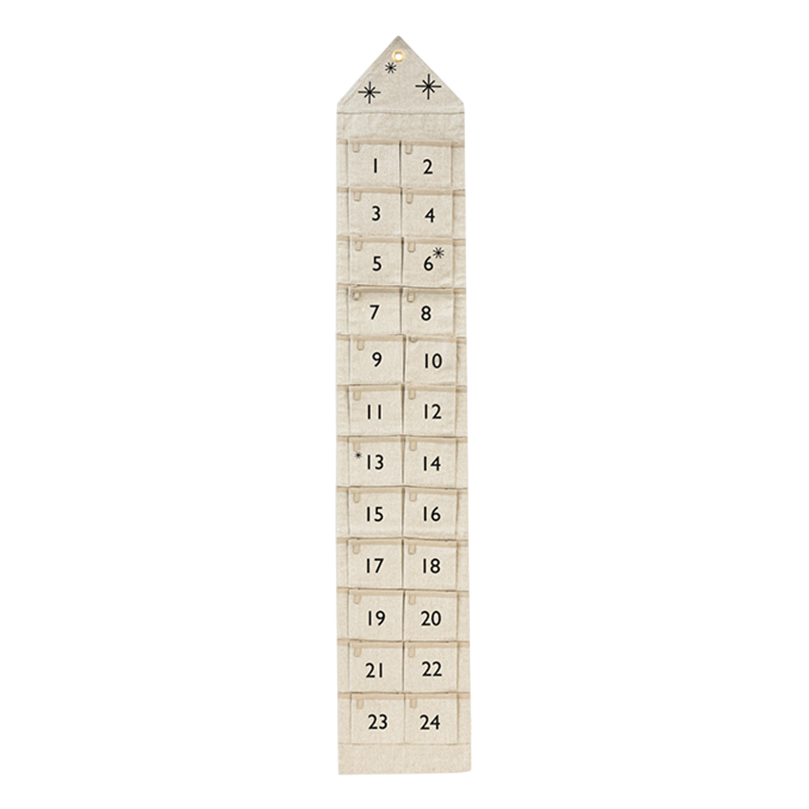 Adventskalender Star Sand/Black