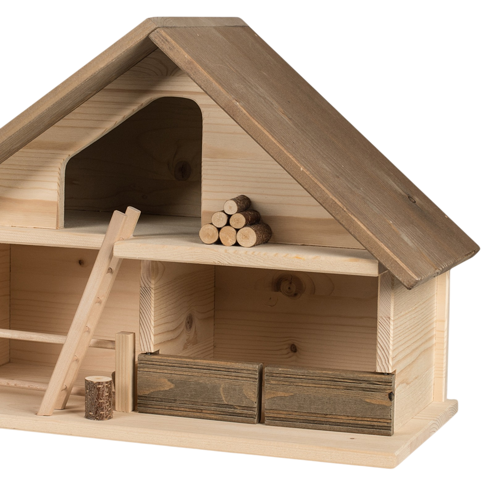 Trauffer Stall 14 Dach braun