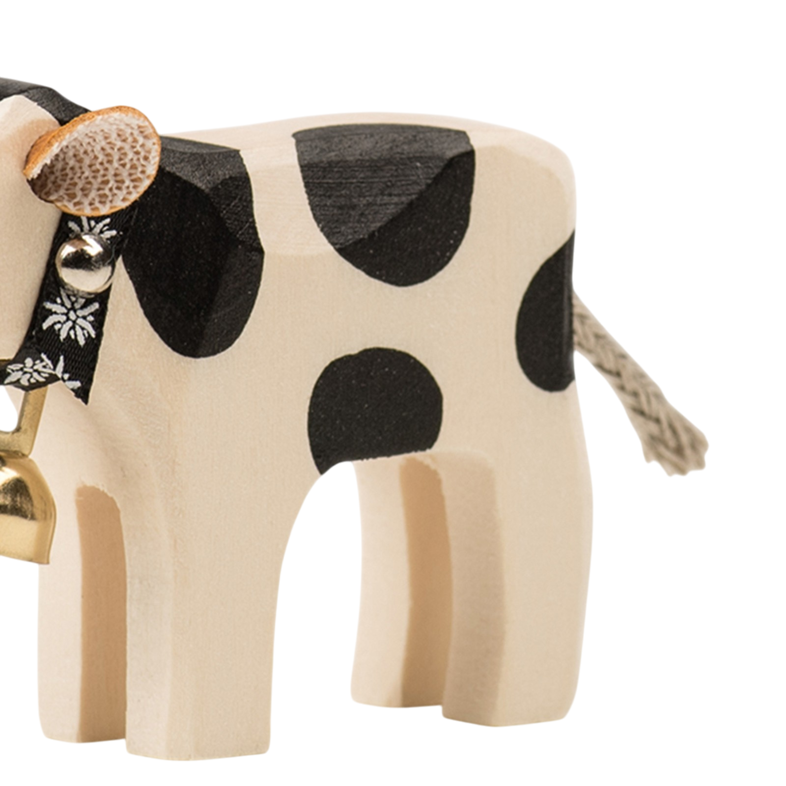 Trauffer Veau avec cloche Animaux en bois fribourgeois