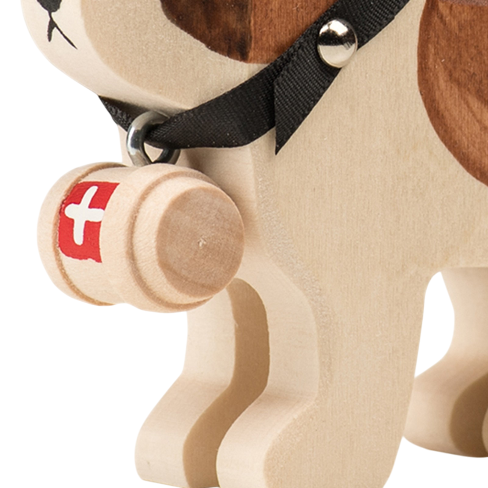 Trauffer Hund Barry mit Fässchen Holztier