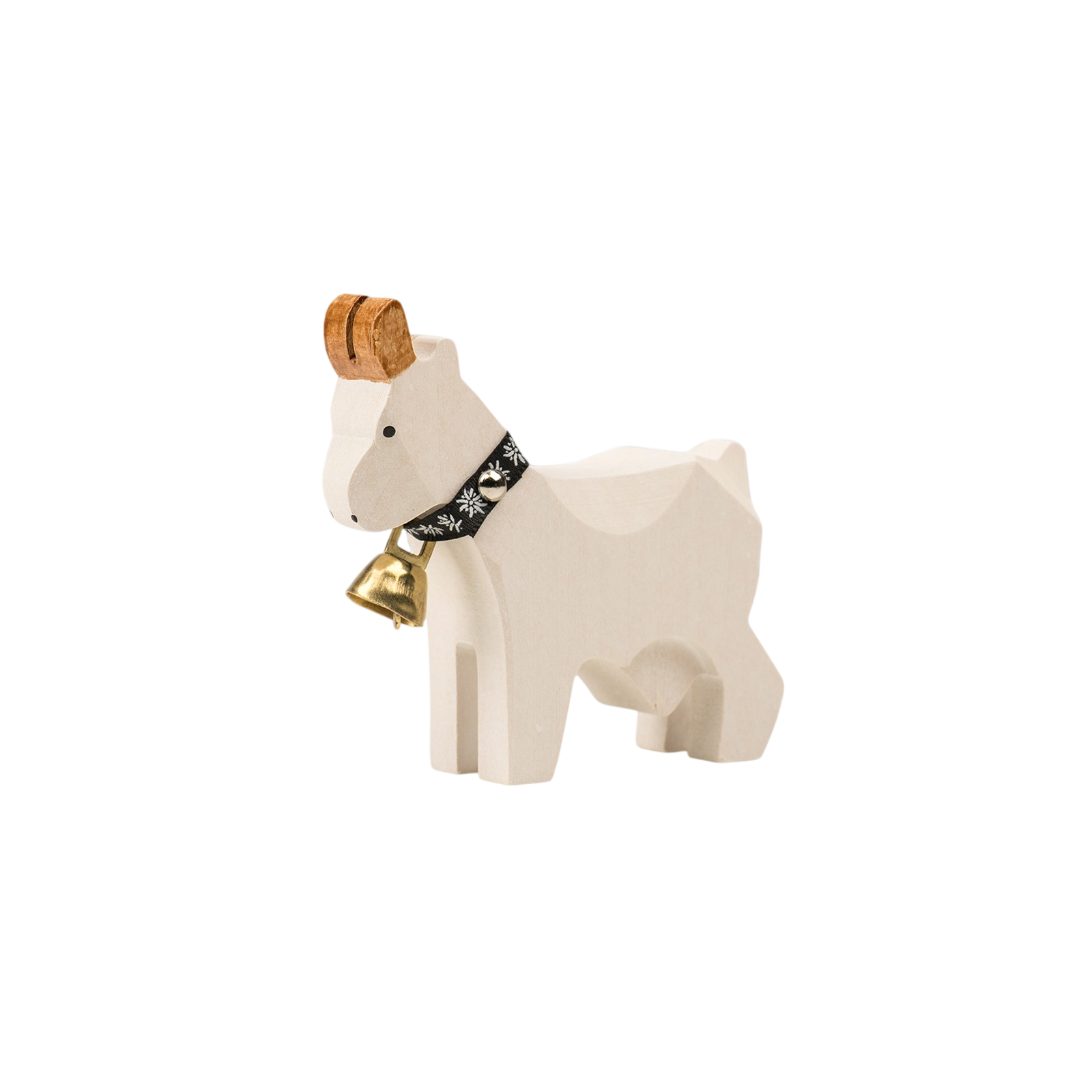 Trauffer Ziege gross weiss mit Glocke