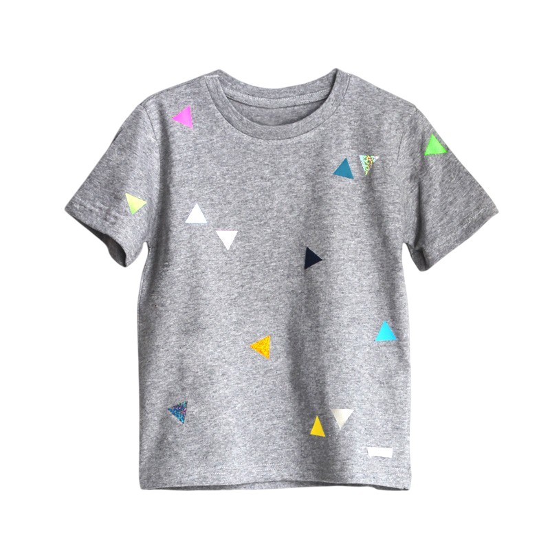 T-Shirt Triangles Grey