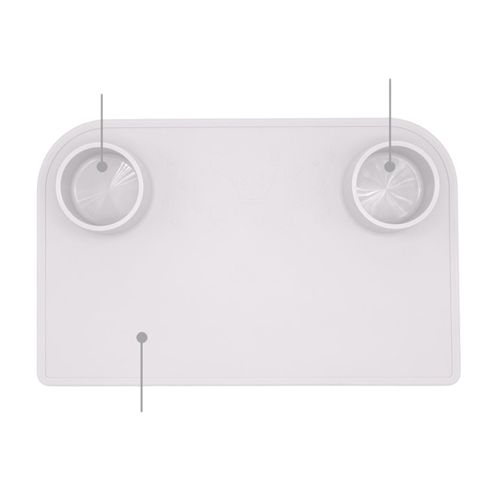 Eat & Play Pad white incl. cotton bag