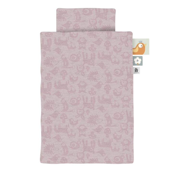 Bed linen 100x70 / 45x40 Baby, Forest, blossom pink