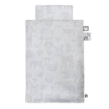 Bed linen 100x70 / 45x40, Baby, Forest, gray