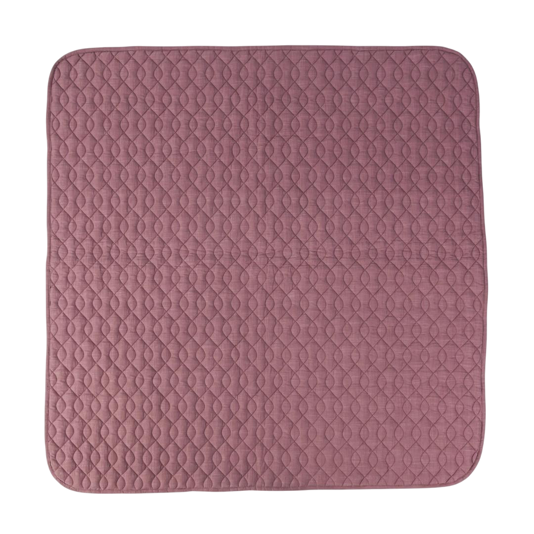 Play blanket, quilted, dusky pink