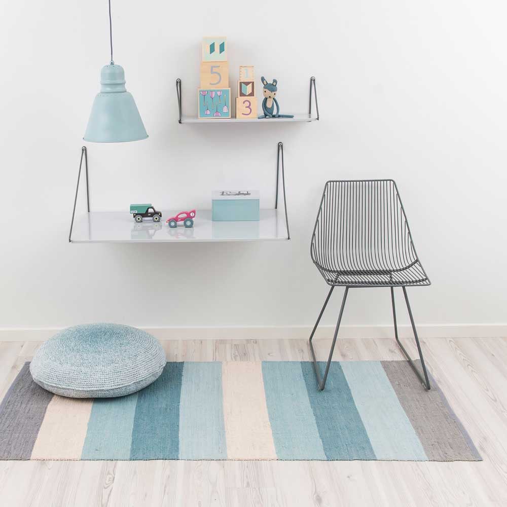 Rug, woven, cloud blue