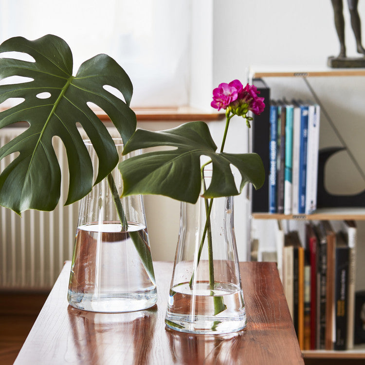 Durstlöscher I mittel Vasen mundgeblasen, Holzmassstab 1606