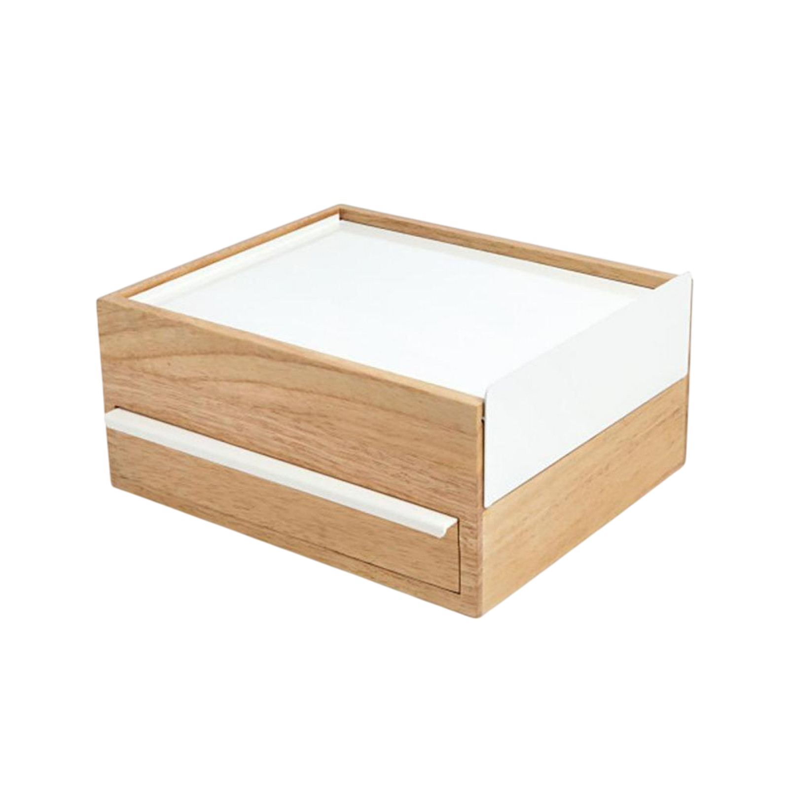 Porte-bijoux Stowit, blanc/bois