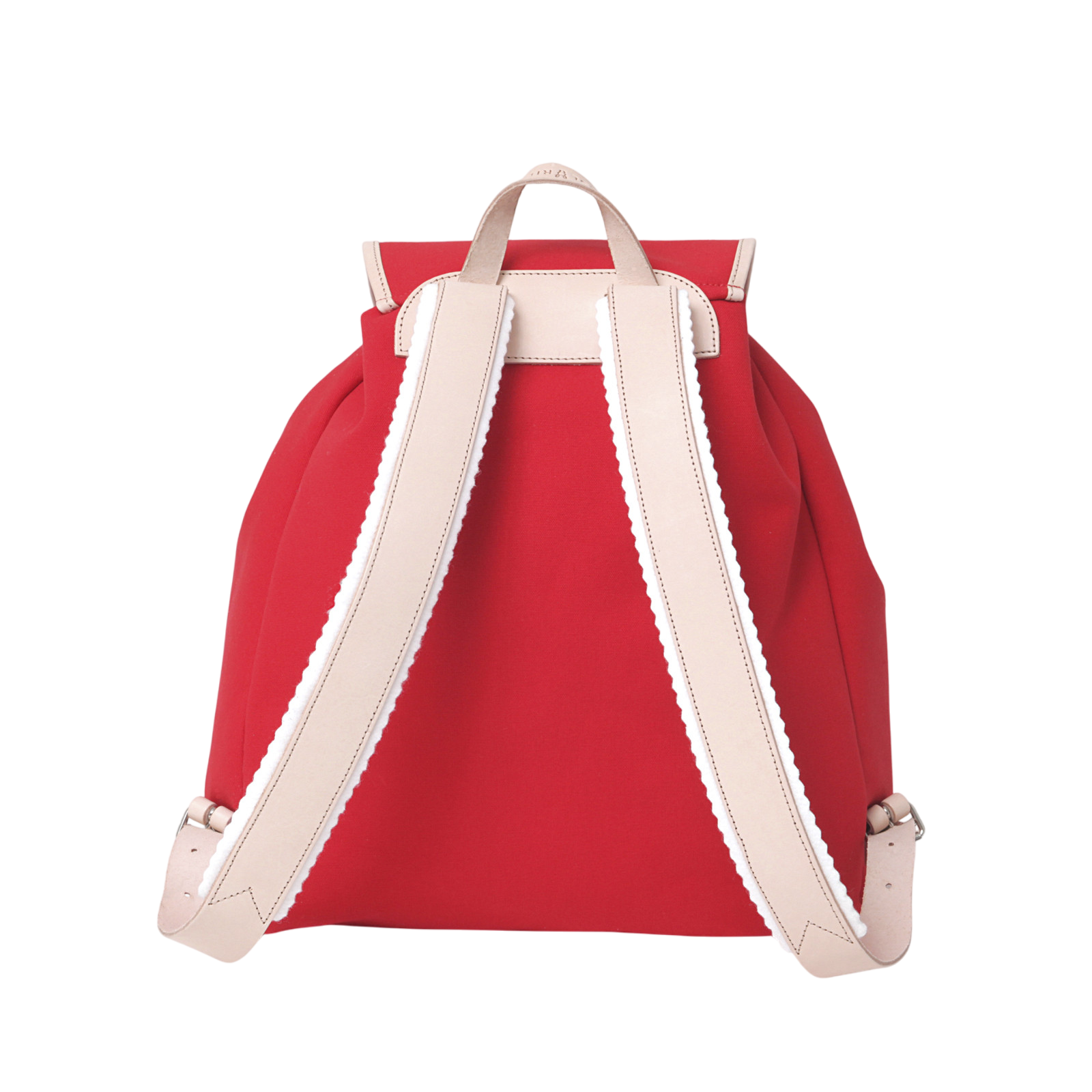 Georg red backpack, natural leather