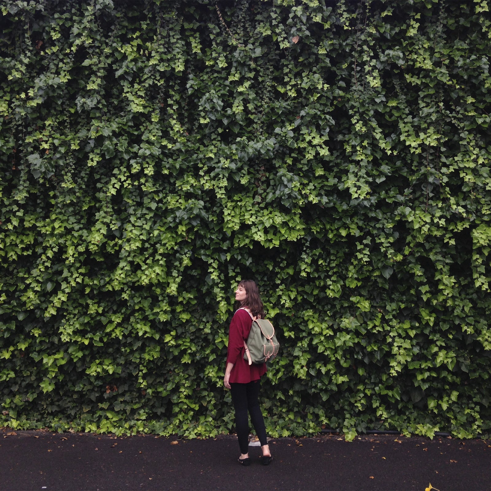 Backpack Georg olive, leather nature