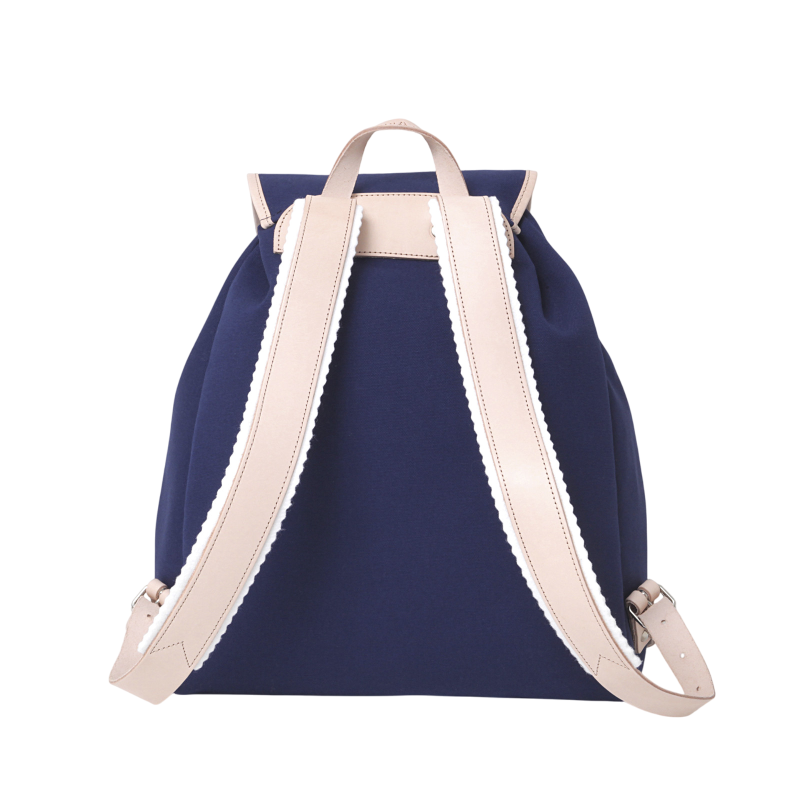 Sac à dos Georg Navy, cuir naturel