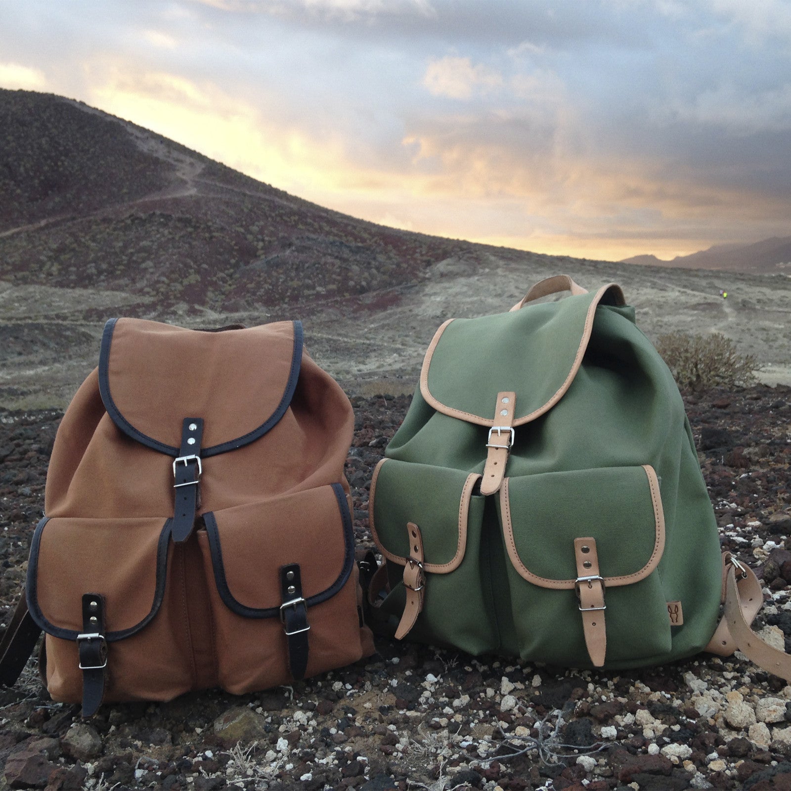 Georg mahogany backpack, brown leather