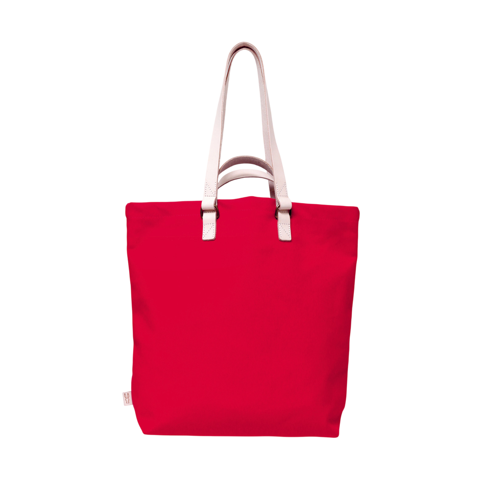 Shopper Sam Rouge, cuir naturel