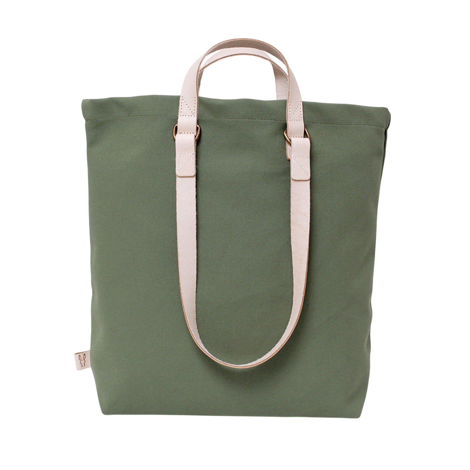 Shopper Sam olive, natural leather