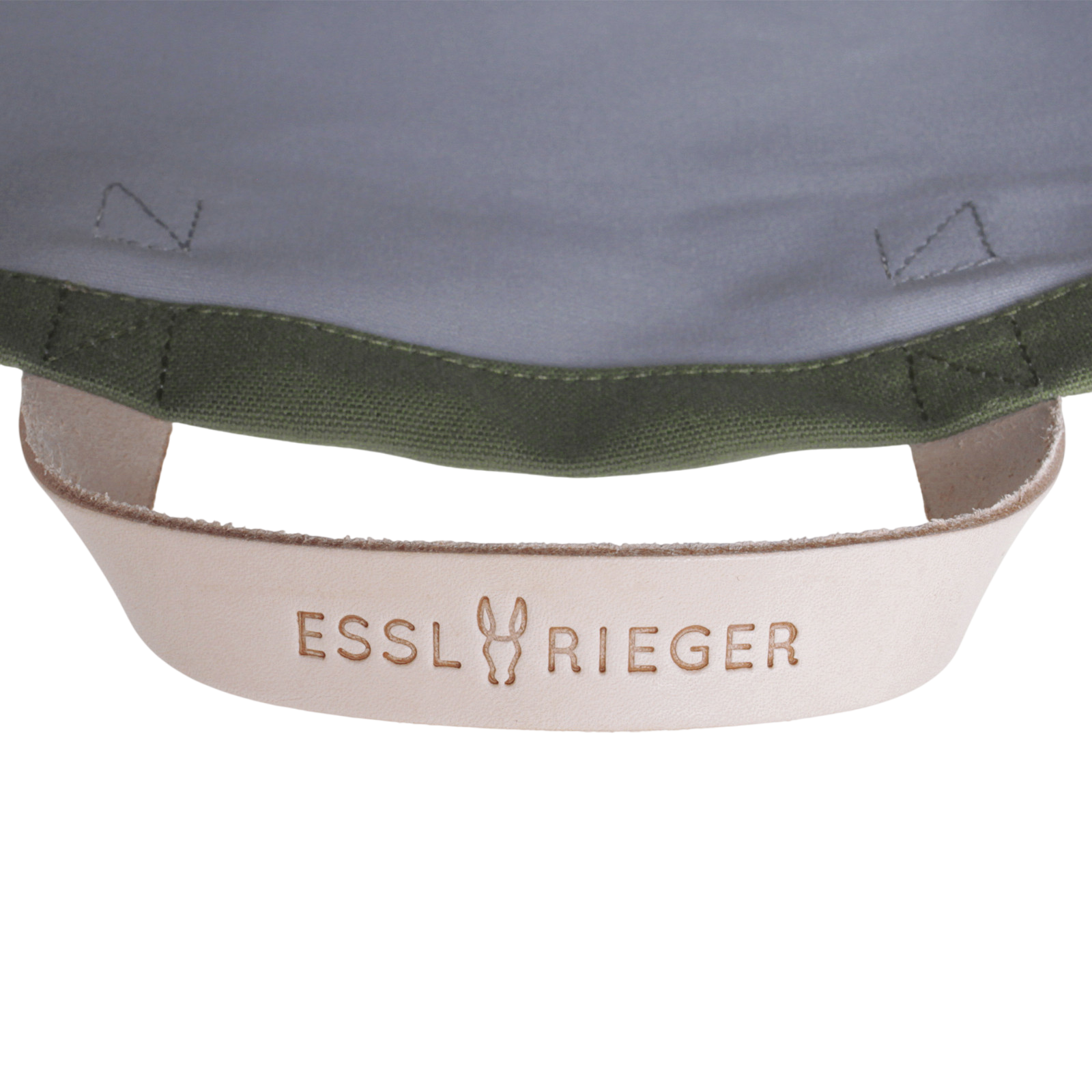 Shopper Sam Olive, cuir naturel