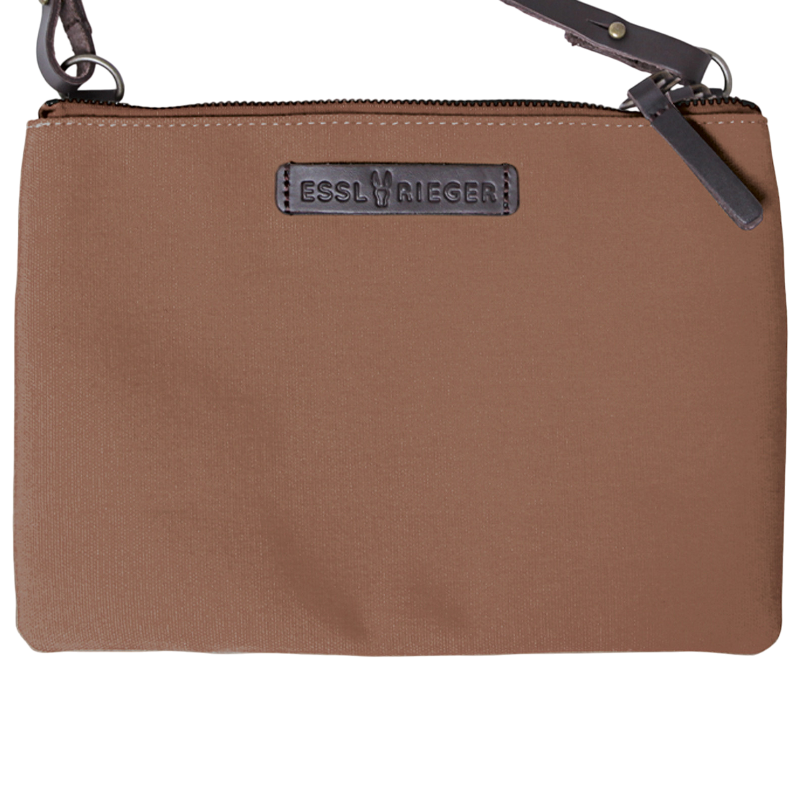 Clutch Charlie Mahagoni, Leder Braun