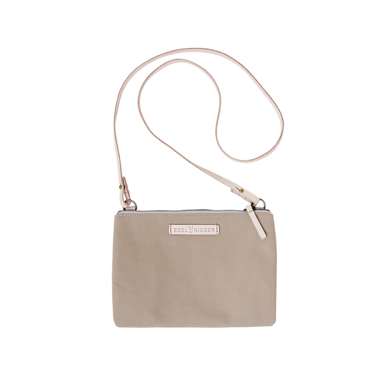 Clutch Charlie Sand, Leder Natur