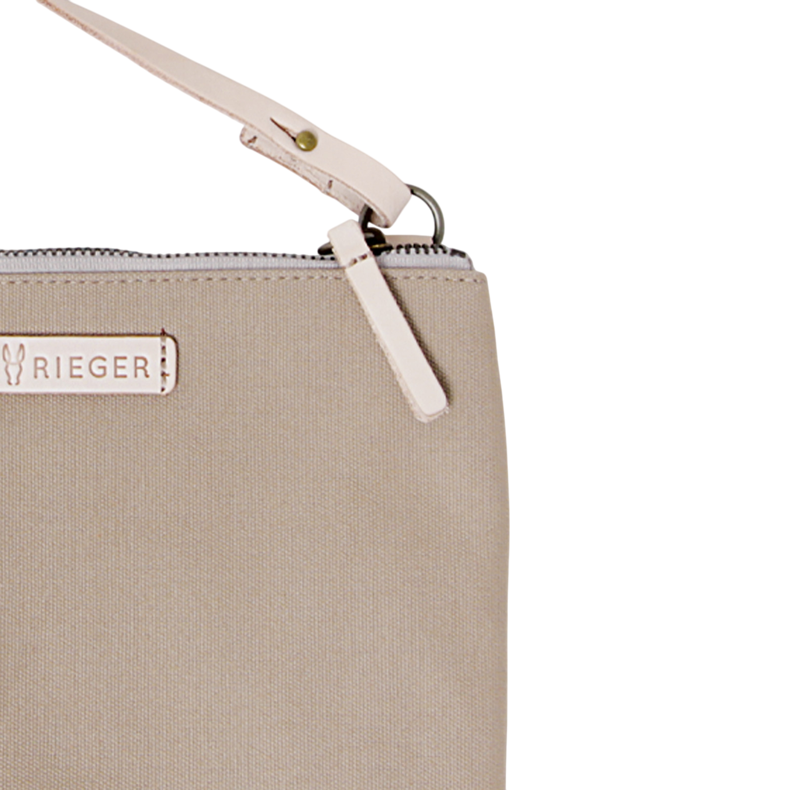 Clutch Charlie Sand, Leder Natur