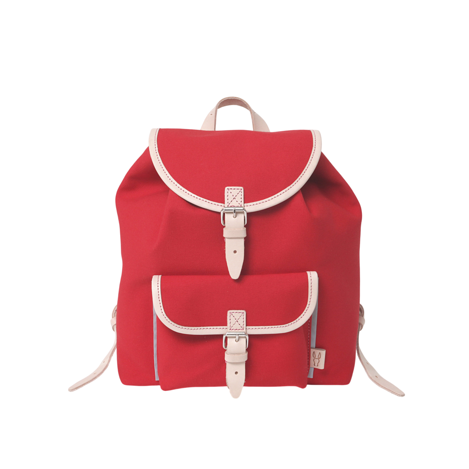 Kinderrucksack Georgie Rot, Leder Natur