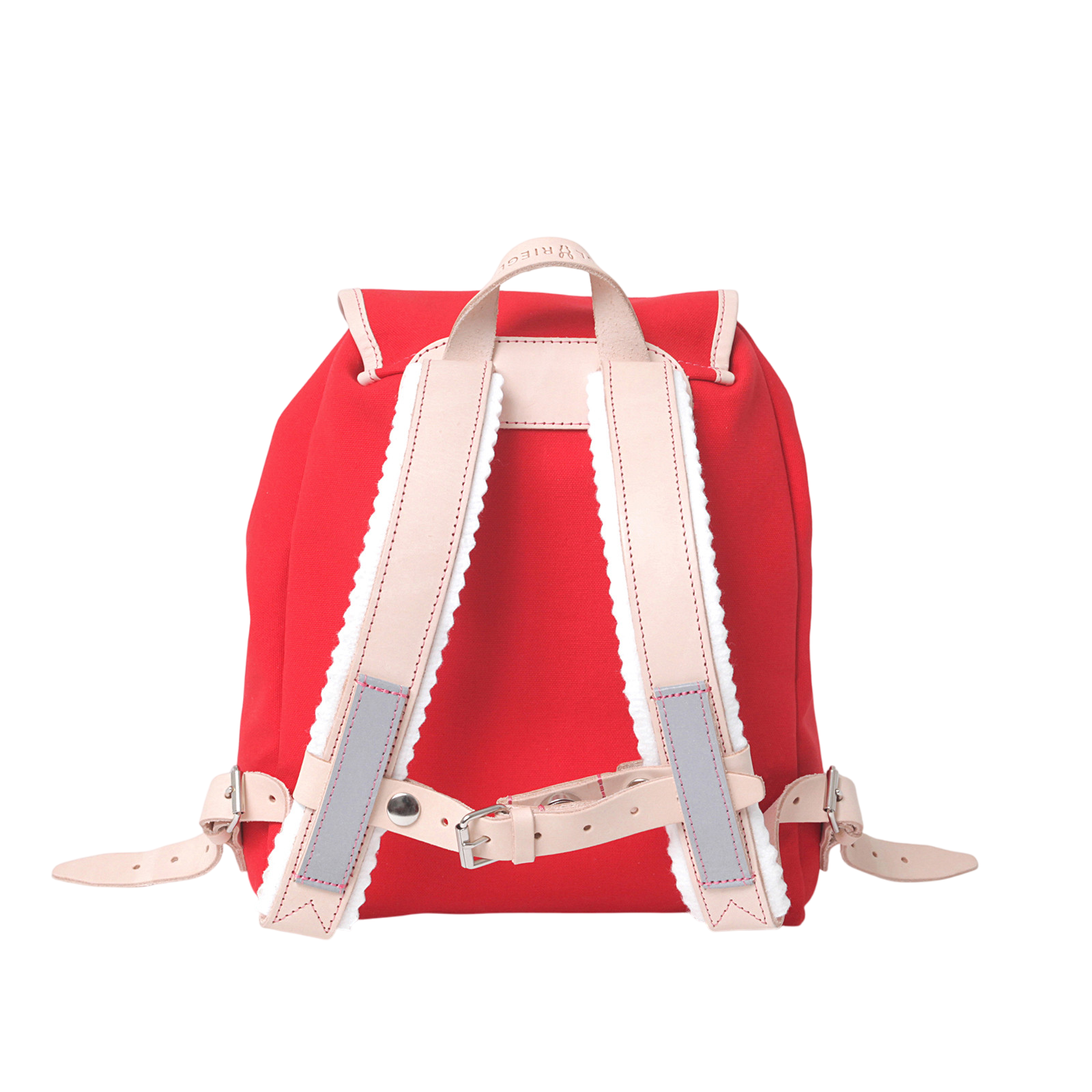 Kinderrucksack Georgie Rot, Leder Natur