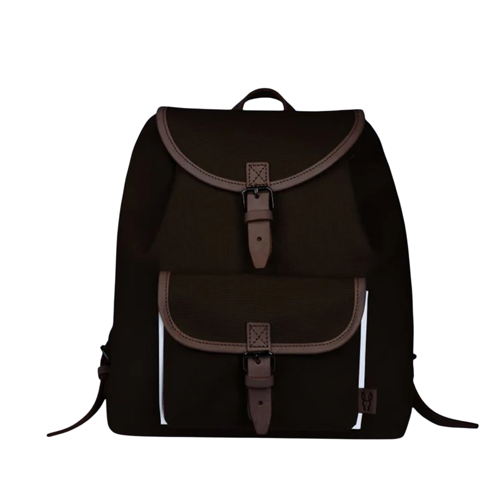 Children's backpack Georgie Navy, natural leather