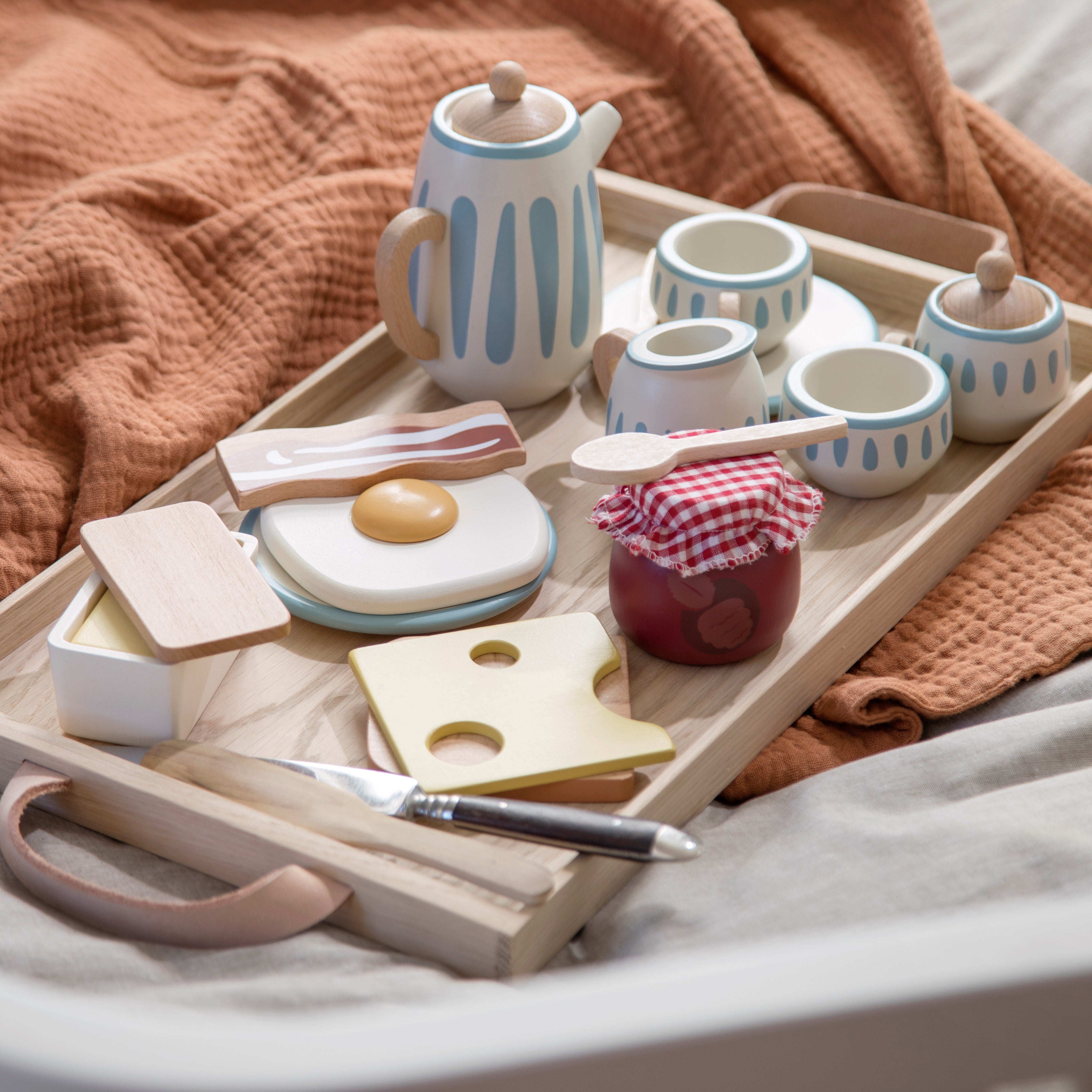 Jouets alimentaires Petit déjeuner en bois