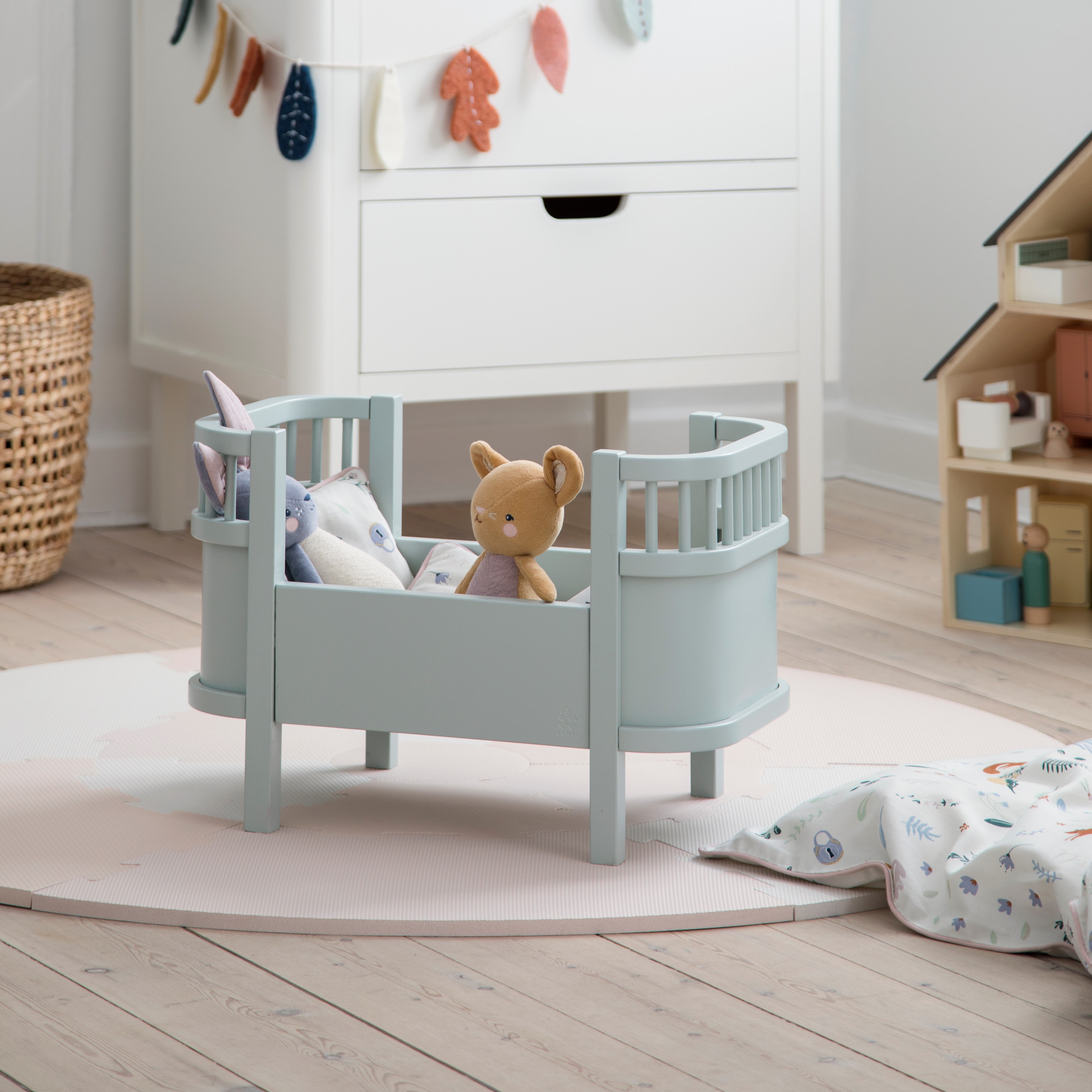 Puppenbett Mist Green