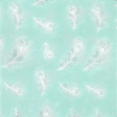 Leinen-Schal Pfauenauge türkis