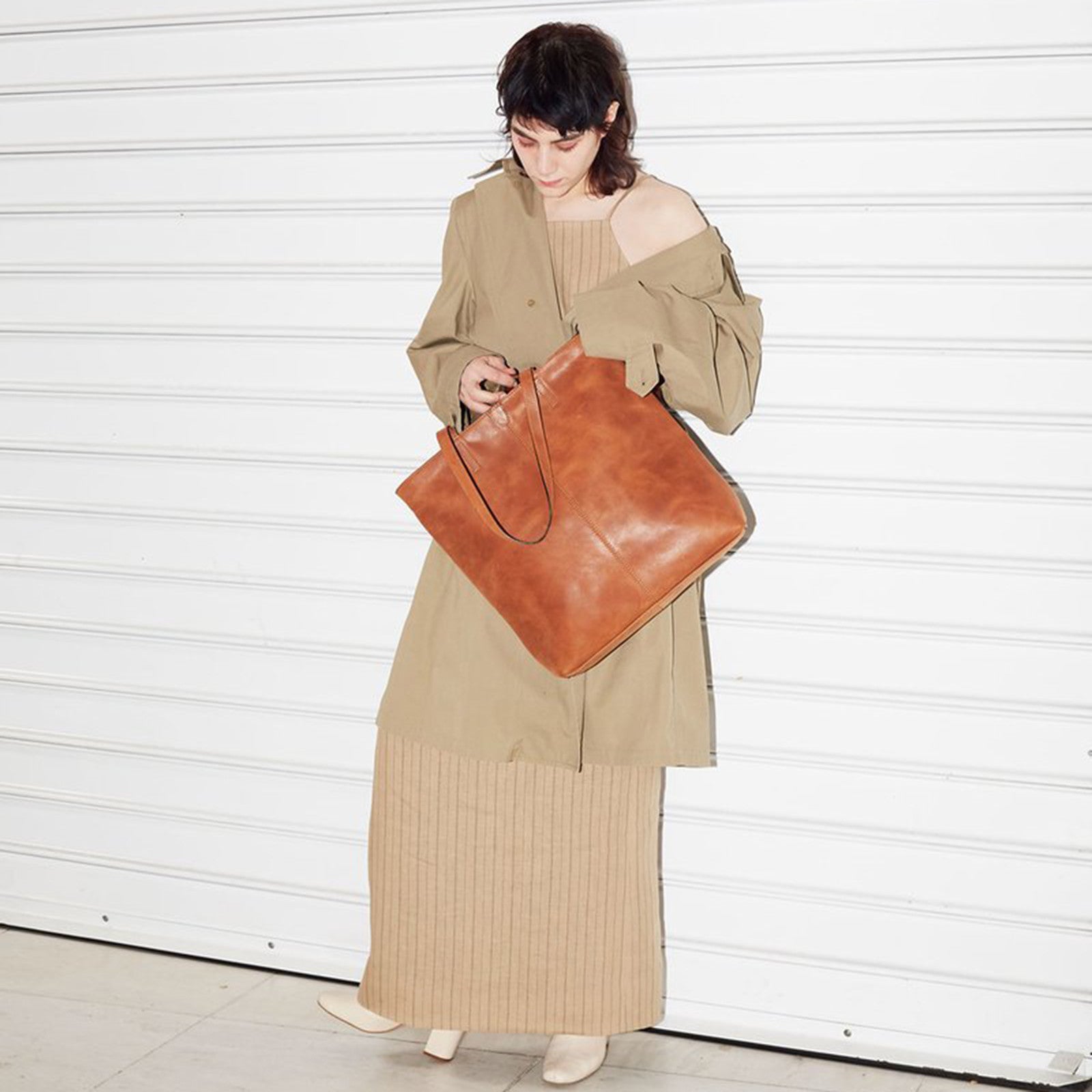 Tote Bag ZIP Plus Brown