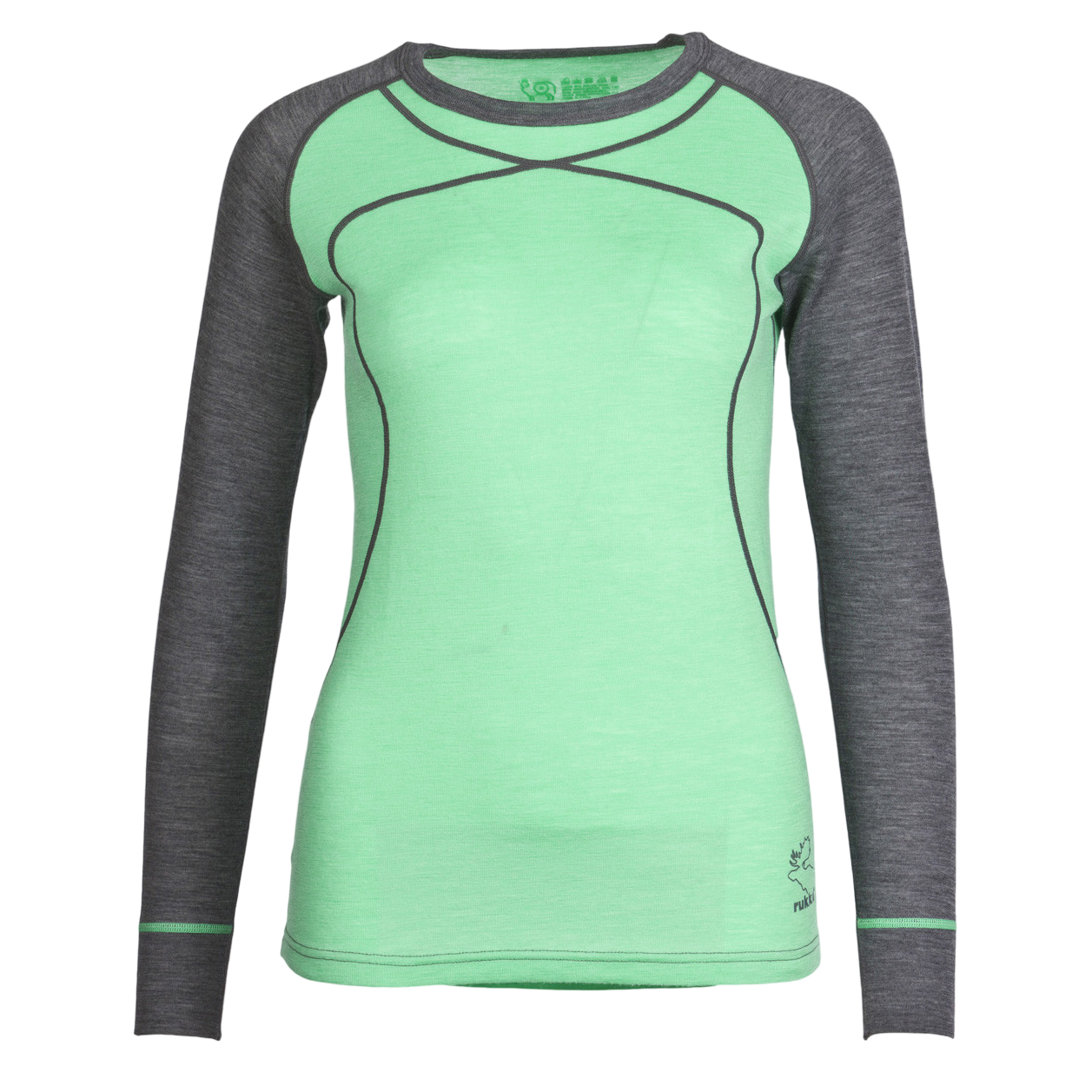Women's merino long-sleeved shirt Meralda biscay green