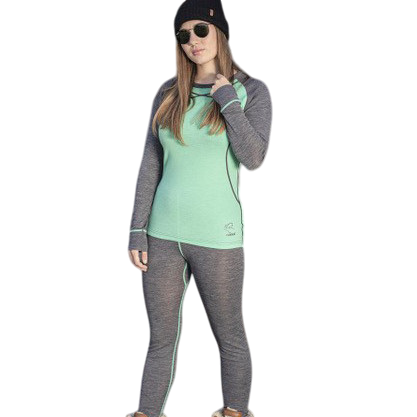 Frauen Merino Hose Meralda grey mélange