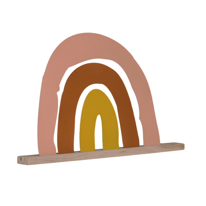 Tableau magnétique Hakuna rainbow avec support en chêne - Multi