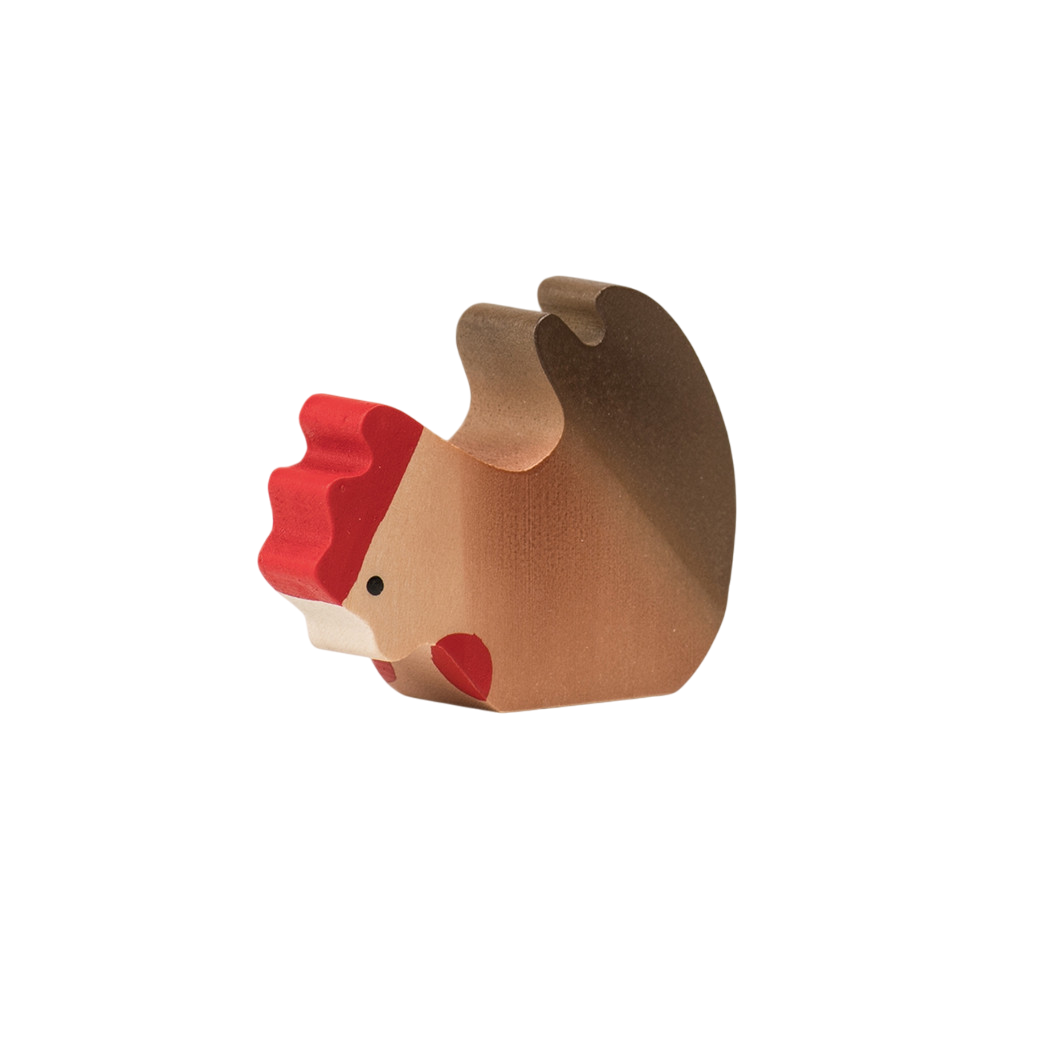 Trauffer eating chicken