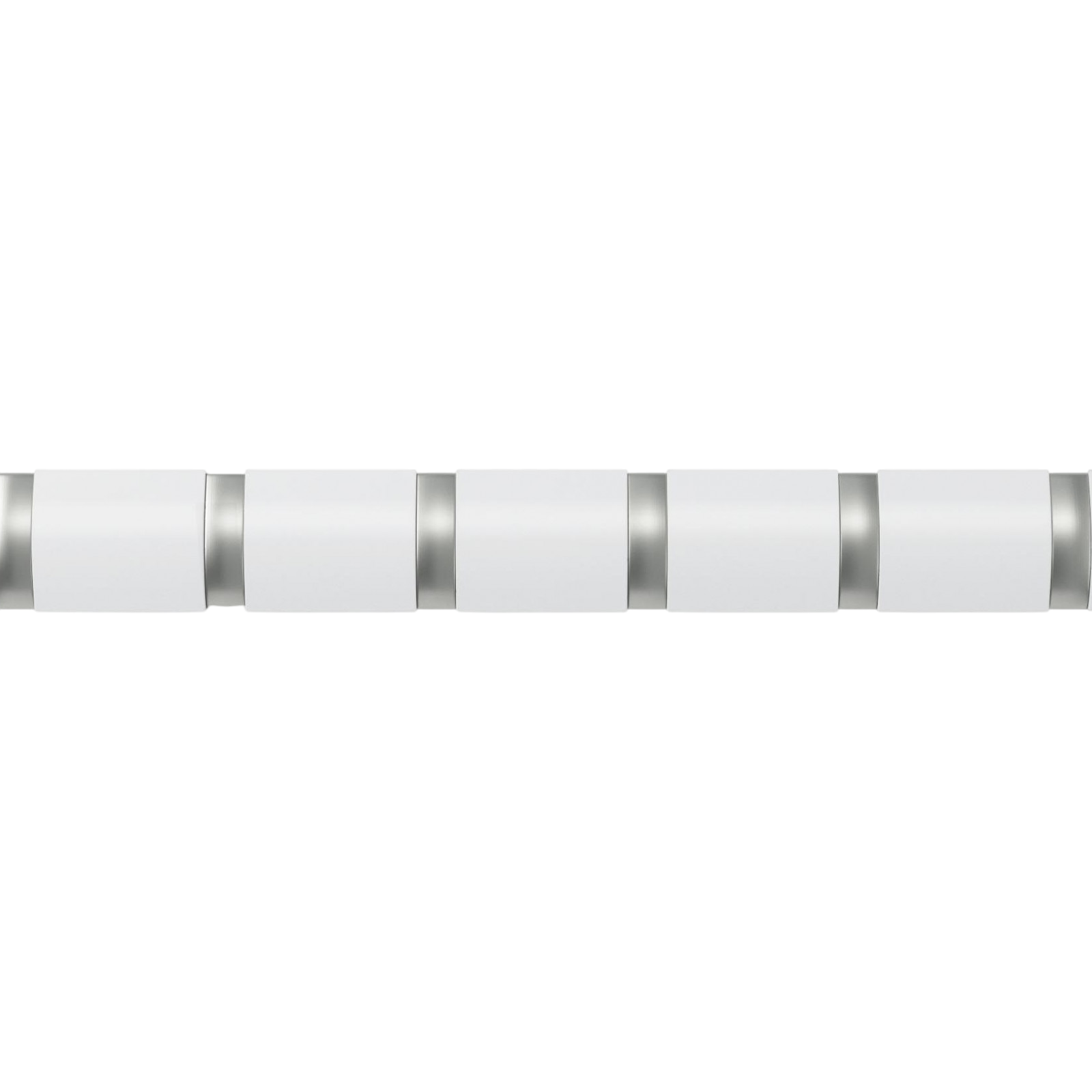 Coat rack Flip 8 hooks, white / silver