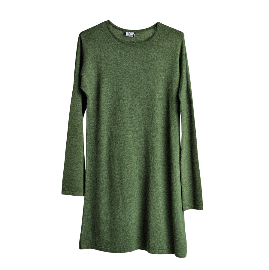 Kaschmir Strickkleid olivgrün