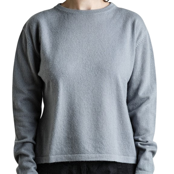 Cashmere knitted sweater brown gray