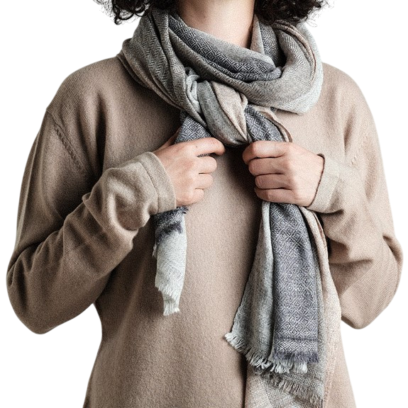 Kaschmir-Woll-Schal gestreift