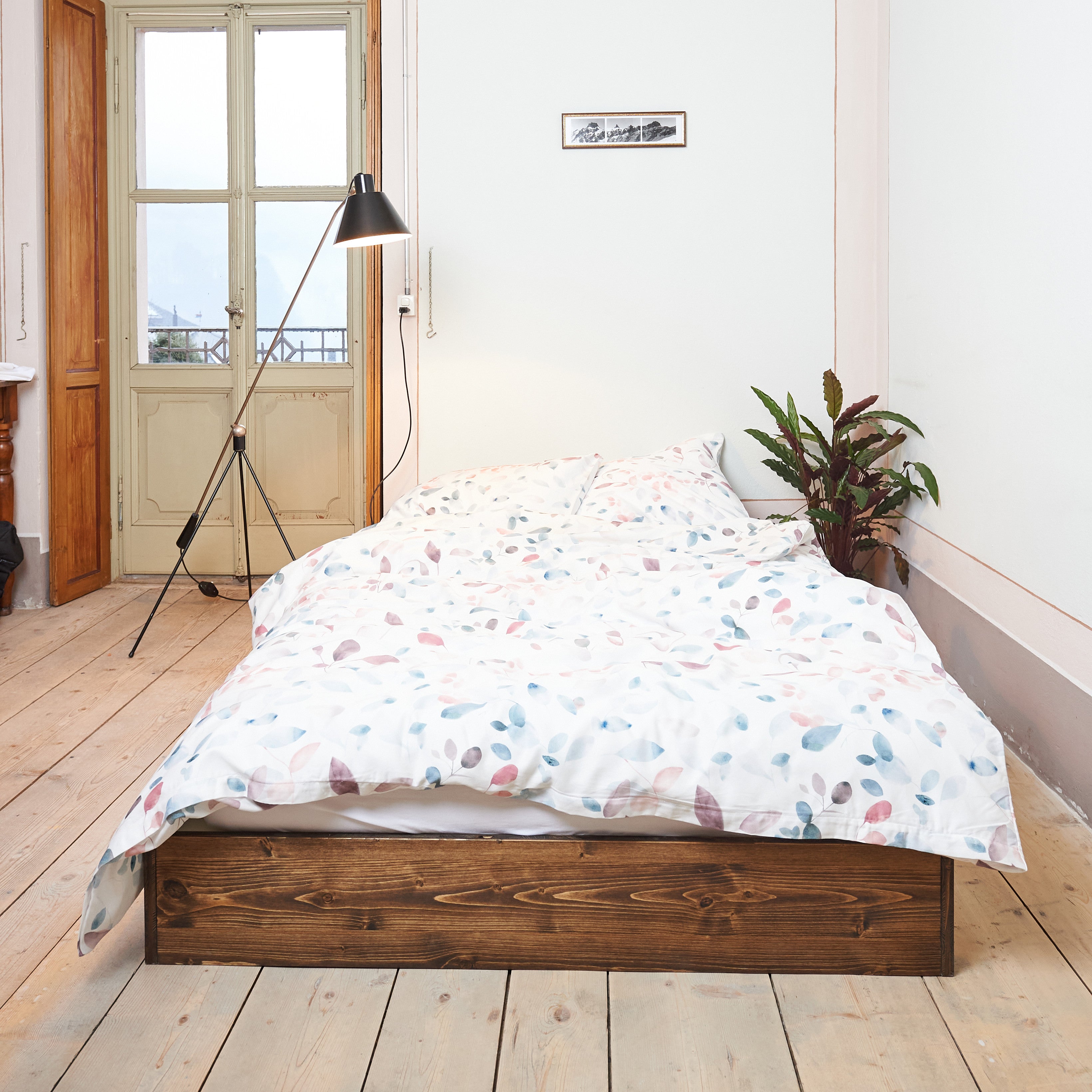 GREINA ocean blue/cassis, Duvetbezug 160x210 cm