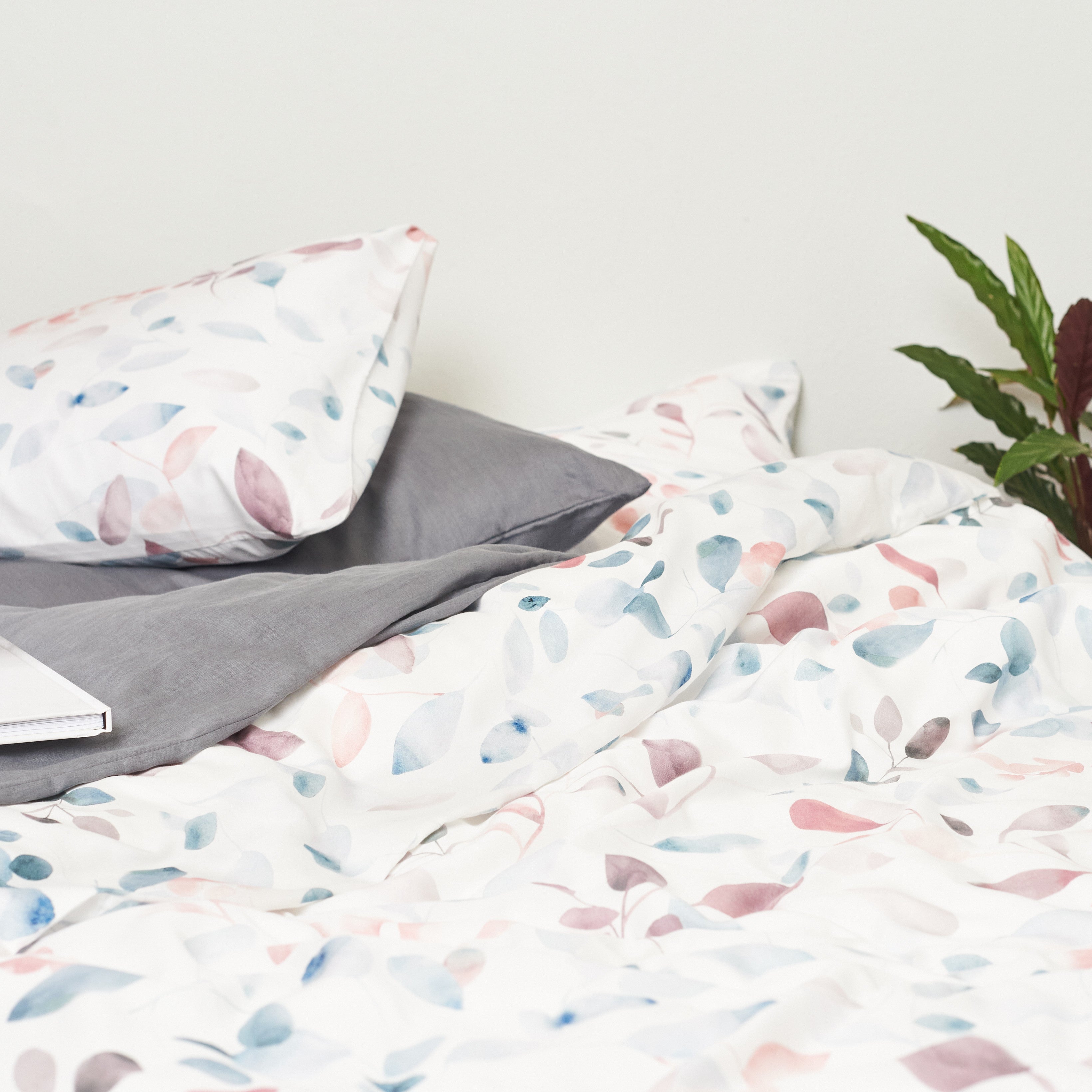 GREINA ocean blue/cassis, Duvetbezug 160x210 cm