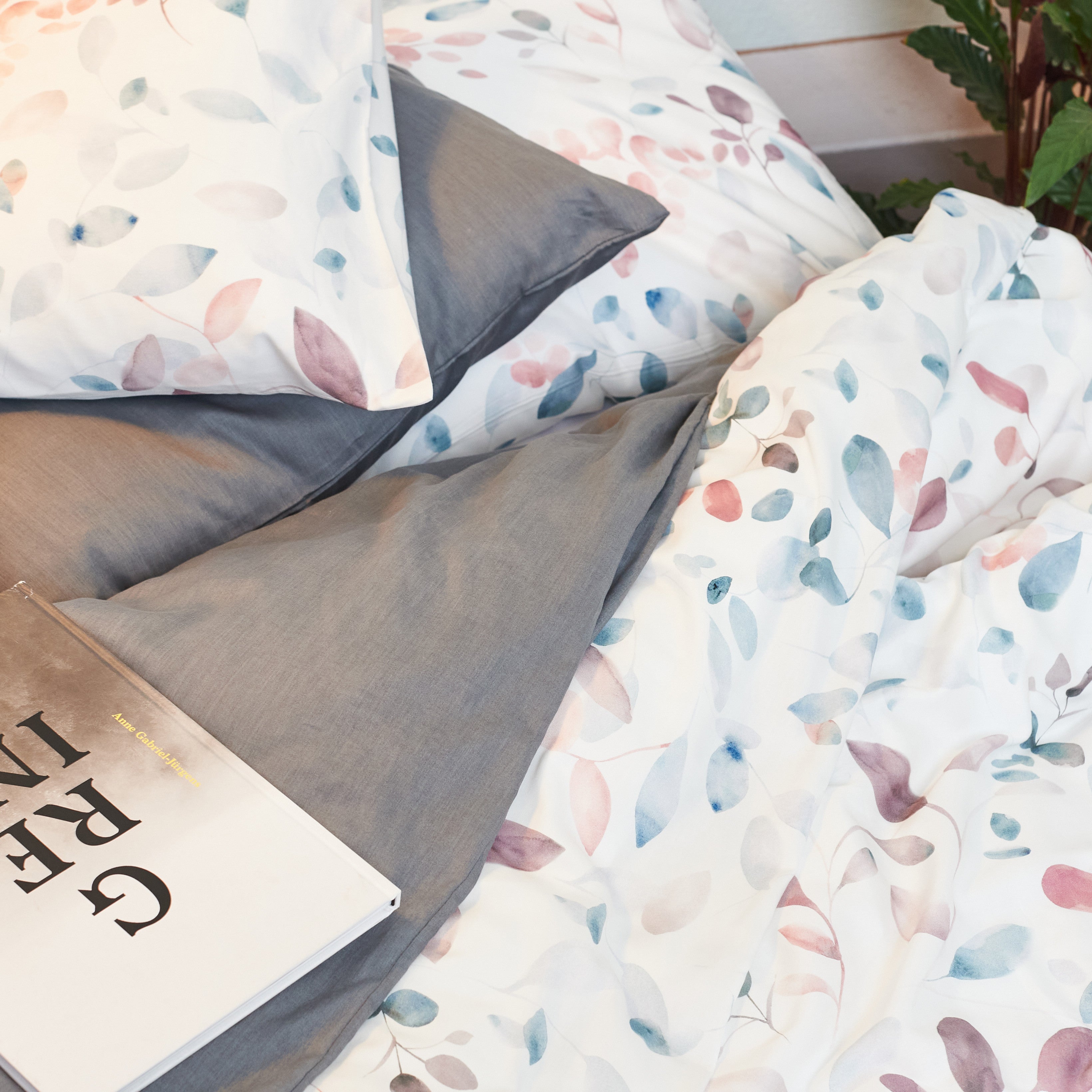 GREINA ocean blue/cassis, Duvetbezug 200x210 cm