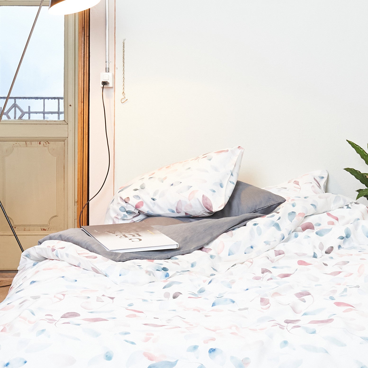 GREINA ocean blue/cassis, Kissenbezug 65x65 cm