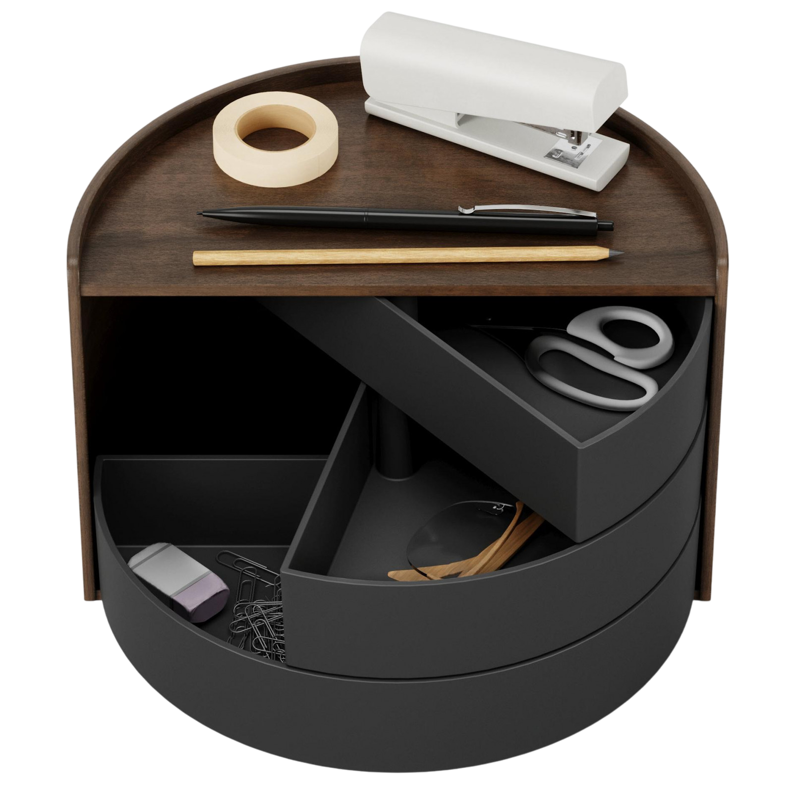 Boîte à bijoux Moona bois, noir